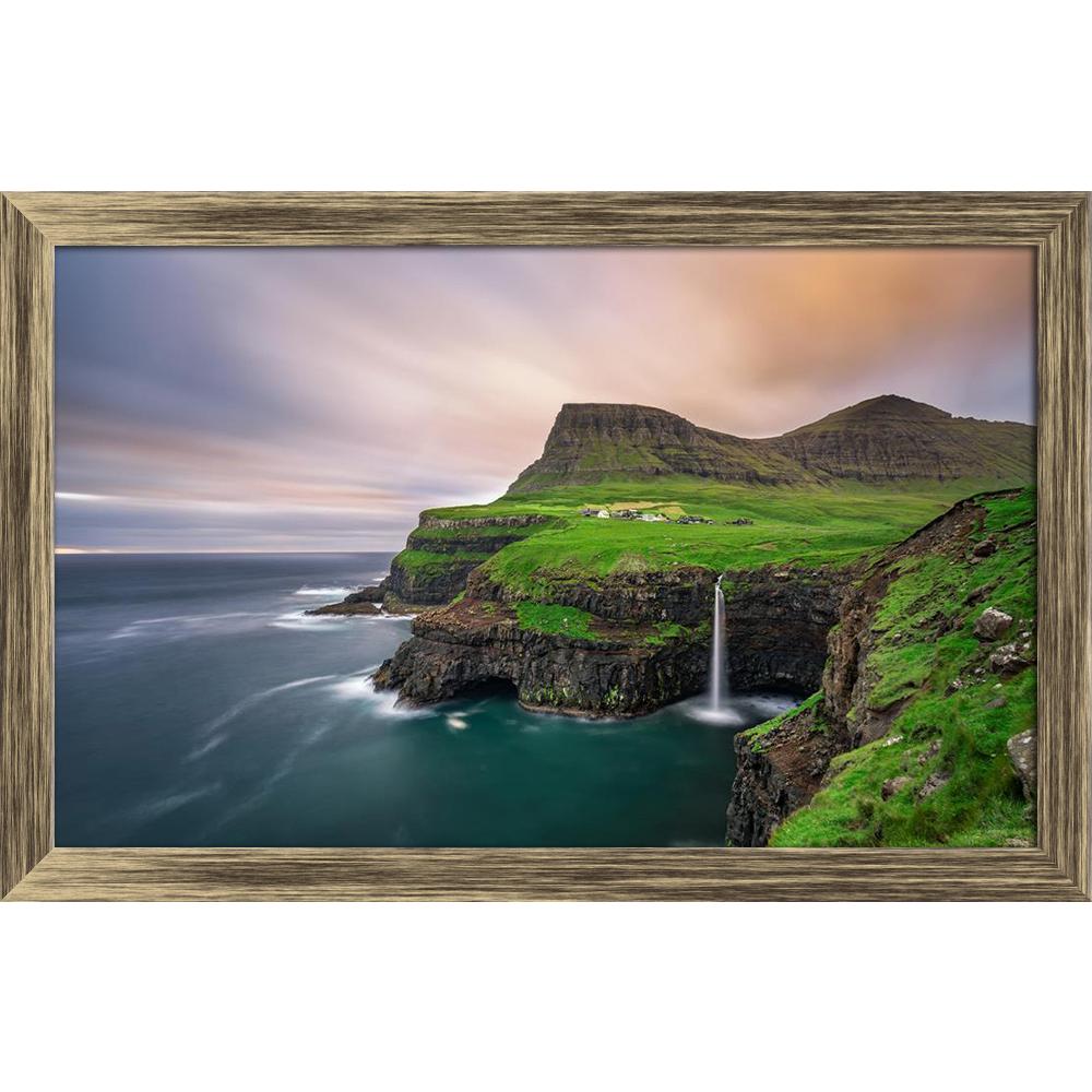 ArtzFolio Waterfall in Faroe Islands, Denmark Canvas Painting Synthetic Frame-Paintings Synthetic Framing-AZ5006864ART_FR_RF_R-0-Image Code 5006864 Vishnu Image Folio Pvt Ltd, IC 5006864, ArtzFolio, Paintings Synthetic Framing, Landscapes, Places, Photography, waterfall, in, faroe, islands, denmark, canvas, painting, synthetic, frame, framed, print, wall, for, living, room, with, poster, pitaara, box, large, size, drawing, art, split, big, office, reception, of, kids, panel, designer, decorative, amazonbasi