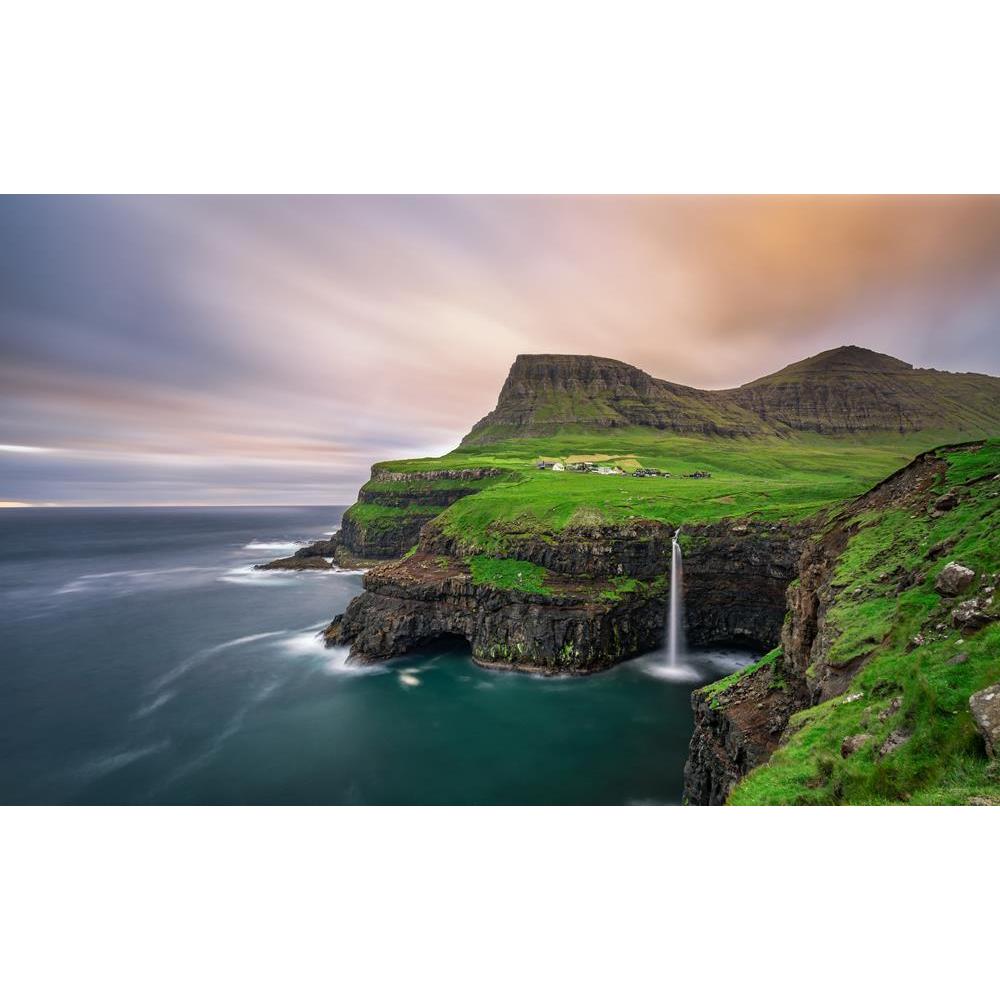 ArtzFolio Waterfall in Faroe Islands, Denmark Canvas Painting-Paintings MDF Framing-AZ5006864ART_UN_RF_R-0-Image Code 5006864 Vishnu Image Folio Pvt Ltd, IC 5006864, ArtzFolio, Paintings MDF Framing, Landscapes, Places, Photography, waterfall, in, faroe, islands, denmark, canvas, painting, framed, print, wall, for, living, room, with, frame, poster, pitaara, box, large, size, drawing, art, split, big, office, reception, of, kids, panel, designer, decorative, amazonbasics, reprint, small, bedroom, on, scener