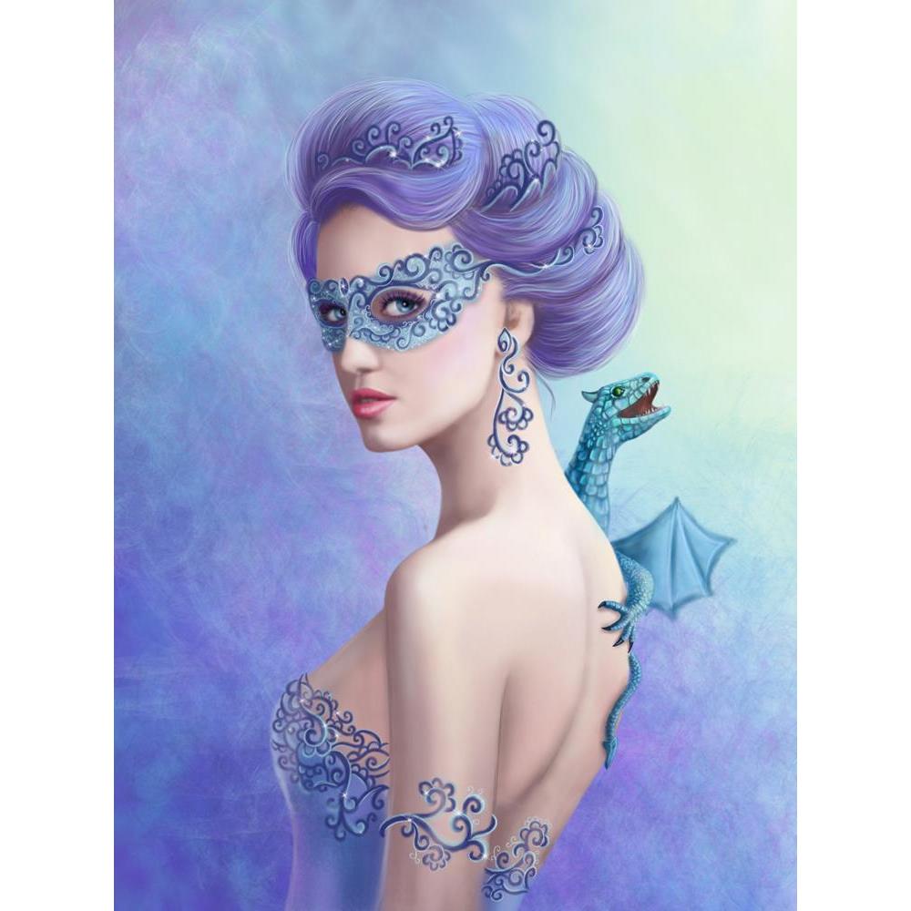 ArtzFolio Fantasy Winter Snow Queen In Mask With Blue Dragon Unframed Premium Canvas Painting-Paintings Unframed Premium-AZ5006872ART_UN_RF_R-0-Image Code 5006872 Vishnu Image Folio Pvt Ltd, IC 5006872, ArtzFolio, Paintings Unframed Premium, Fantasy, Portraits, Digital Art, winter, snow, queen, in, mask, with, blue, dragon, unframed, premium, canvas, painting, large, size, print, wall, for, living, room, without, frame, decorative, poster, art, pitaara, box, drawing, photography, amazonbasics, big, kids, de