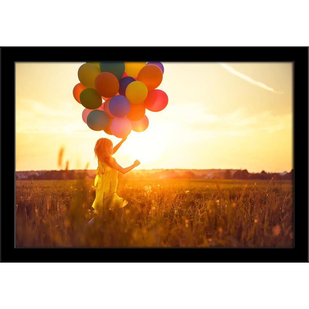 Little Girl With Balloons In The Field Painting Poster Frame-Regular Art Framed-REG_FR-IC 5006887 IC 5006887, Baby, Children, Education, Holidays, Inspirational, Kids, Landscapes, Motivation, Motivational, Nature, People, Scenic, Schools, Sunsets, Universities, little, girl, with, balloons, in, the, field, painting, poster, frame, balloon, sunset, creativity, actions, activity, beautiful, beauty, carefree, child, childhood, colors, concepts, cute, flying, freedom, fun, girls, grass, happiness, helium, human