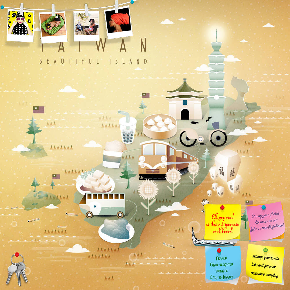ArtzFolio Taiwan Famous Attractions Travel Map Art D1 Printed Bulletin Board Notice Pin Board Soft Board | Frameless-Bulletin Boards Frameless-AZ5006893BLB_FL_RF_R-0-Image Code 5006893 Vishnu Image Folio Pvt Ltd, IC 5006893, ArtzFolio, Bulletin Boards Frameless, Places, Digital Art, taiwan, famous, attractions, travel, map, art, d1, printed, bulletin, board, notice, pin, soft, frameless, fantastic, dishes, 3d, isometric, style, pin up board, push pin board, extra large cork board, big pin board, notice boar