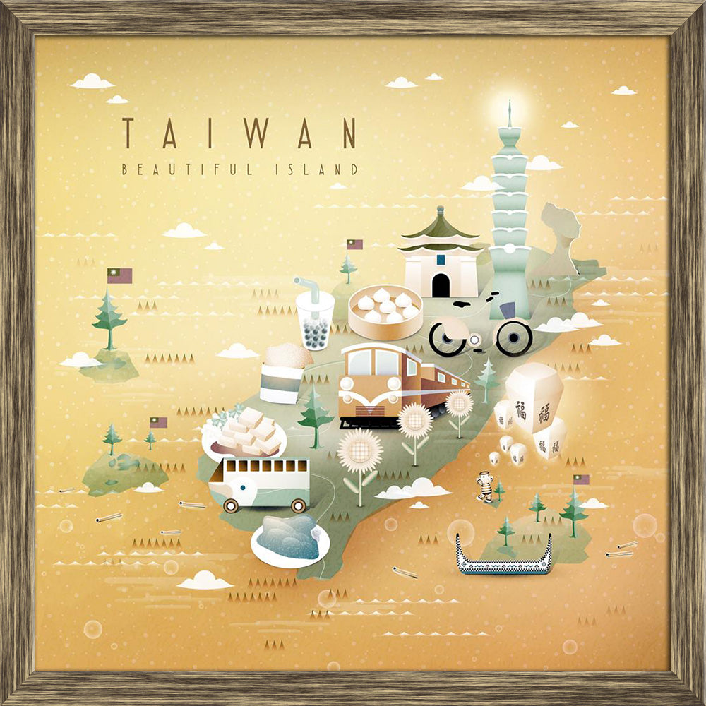 ArtzFolio Taiwan Famous Attractions Travel Map Art D1 Canvas Painting Synthetic Frame-Paintings Synthetic Framing-AZ5006893ART_FR_RF_R-0-Image Code 5006893 Vishnu Image Folio Pvt Ltd, IC 5006893, ArtzFolio, Paintings Synthetic Framing, Places, Digital Art, taiwan, famous, attractions, travel, map, art, d1, canvas, painting, synthetic, frame, framed, print, wall, for, living, room, with, poster, pitaara, box, large, size, drawing, split, big, office, reception, photography, of, kids, panel, designer, decorat