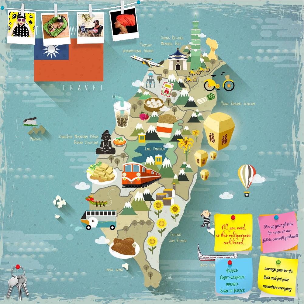 ArtzFolio Taiwan Famous Attractions Travel Map Art D2 Printed Bulletin Board Notice Pin Board Soft Board | Frameless-Bulletin Boards Frameless-AZ5006894BLB_FL_RF_R-0-Image Code 5006894 Vishnu Image Folio Pvt Ltd, IC 5006894, ArtzFolio, Bulletin Boards Frameless, Places, Digital Art, taiwan, famous, attractions, travel, map, art, d2, printed, bulletin, board, notice, pin, soft, frameless, flat, design, pin up board, push pin board, extra large cork board, big pin board, notice board, small bulletin board, co