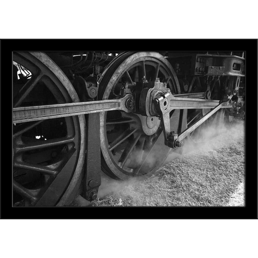 Iron Wheels of Stream Engine Painting Poster Frame-Regular Art Framed-REG_FR-IC 5006903 IC 5006903, Ancient, Art and Paintings, Automobiles, Black, Black and White, Historical, Medieval, Perspective, Retro, Sports, Transportation, Travel, Vehicles, Vintage, White, Metallic, iron, wheels, of, stream, engine, painting, poster, frame, antique, burned, classic, drive, equipment, heavy, history, industrial, industry, land, light, lock, locomotive, machine, metal, nuts, old, outdoor, part, period, rail, railroad,