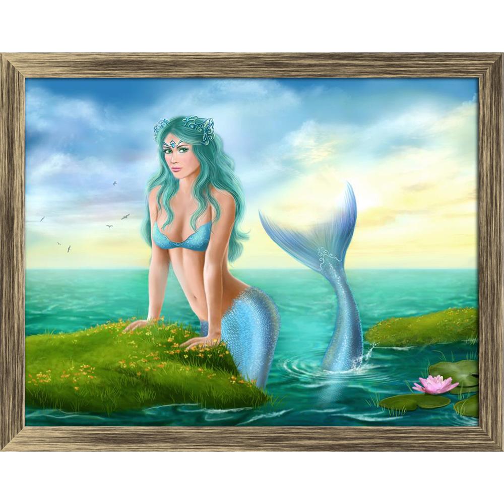 ArtzFolio Fantasy Young Woman Mermaid In Sea Canvas Painting Synthetic Frame-Paintings Synthetic Framing-AZ5006905ART_FR_RF_R-0-Image Code 5006905 Vishnu Image Folio Pvt Ltd, IC 5006905, ArtzFolio, Paintings Synthetic Framing, Fantasy, Figurative, Digital Art, young, woman, mermaid, in, sea, canvas, painting, synthetic, frame, framed, print, wall, for, living, room, with, poster, pitaara, box, large, size, drawing, art, split, big, office, reception, photography, of, kids, panel, designer, decorative, amazo