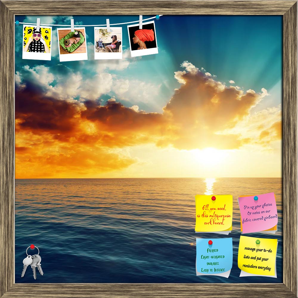 ArtzFolio Beautiful Sunset Over The Sea Printed Bulletin Board Notice Pin Board Soft Board | Framed-Bulletin Boards Framed-AZ5006920BLB_FR_RF_R-0-Image Code 5006920 Vishnu Image Folio Pvt Ltd, IC 5006920, ArtzFolio, Bulletin Boards Framed, Landscapes, Photography, beautiful, sunset, over, the, sea, printed, bulletin, board, notice, pin, soft, framed, abstract, background, beauty, blue, bright, calm, cloud, colorful, dawn, daylight, dramatic, dusk, evening, fantasy, heaven, horizon, light, magic, magical, ma