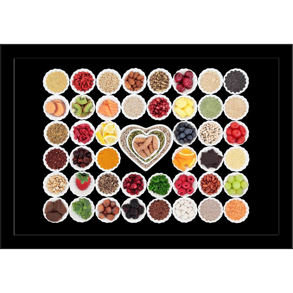 Large Food Selection Display Painting Poster Frame-Regular Art Framed-REG_FR-IC 5006954 IC 5006954, Art and Paintings, Black, Black and White, Cuisine, Food, Food and Beverage, Food and Drink, Fruit and Vegetable, Fruits, Health, Hearts, Love, Vegetables, large, selection, display, painting, poster, frame, alternative, antioxidant, background, barley, grass, berry, blueberry, chia, chocolate, collection, cranberry, detox, diet, dietary, flax, fruit, ginseng, care, healthcare, healthy, heart, herb, lima, lin