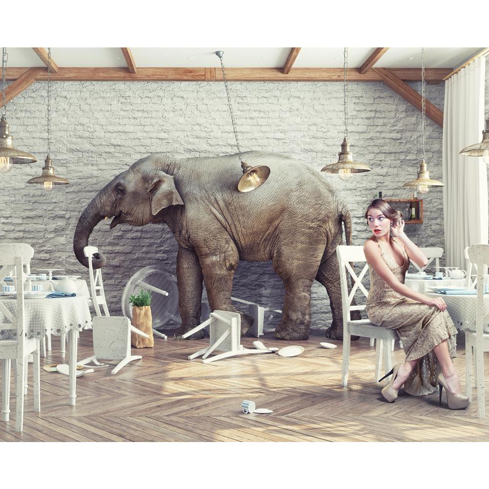 ArtzFolio Elephant Calm In A Restaurant Interior Canvas Painting-Paintings MDF Framing-AZ5006957ART_UN_RF_R-0-Image Code 5006957 Vishnu Image Folio Pvt Ltd, IC 5006957, ArtzFolio, Paintings MDF Framing, Animals, Conceptual, Fashion, Photography, elephant, calm, in, a, restaurant, interior, canvas, painting, framed, print, wall, for, living, room, with, frame, poster, pitaara, box, large, size, drawing, art, split, big, office, reception, of, kids, panel, designer, decorative, amazonbasics, reprint, small, b