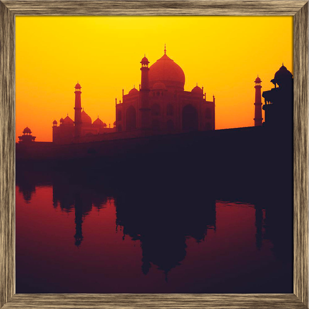ArtzFolio Sunset Silhouette of Taj Mahal, Agra, India Canvas Painting Synthetic Frame-Paintings Synthetic Framing-AZ5006987ART_FR_RF_R-0-Image Code 5006987 Vishnu Image Folio Pvt Ltd, IC 5006987, ArtzFolio, Paintings Synthetic Framing, Places, Religious, Photography, sunset, silhouette, of, taj, mahal, agra, india, canvas, painting, synthetic, frame, framed, print, wall, for, living, room, with, poster, pitaara, box, large, size, drawing, art, split, big, office, reception, kids, panel, designer, decorative
