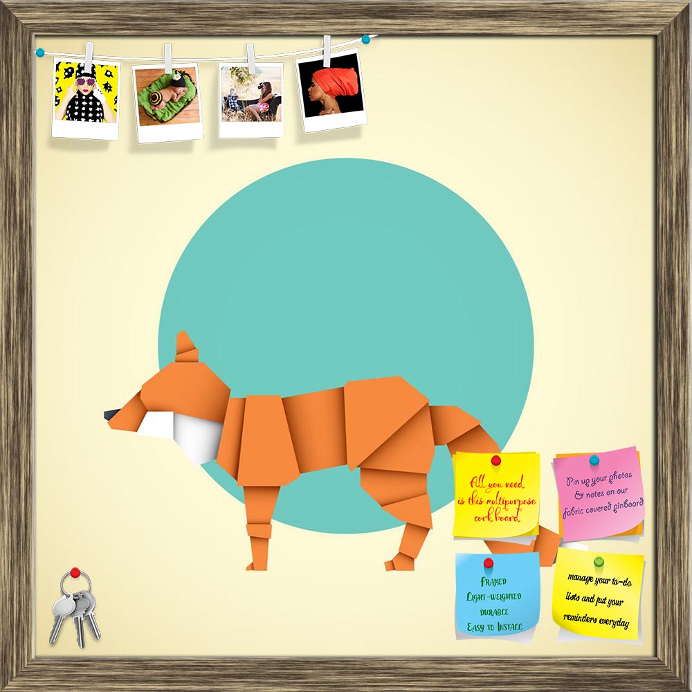ArtzFolio Origami Fox Printed Bulletin Board Notice Pin Board Soft Board | Framed-Bulletin Boards Framed-AZ5006999BLB_FR_RF_R-0-Image Code 5006999 Vishnu Image Folio Pvt Ltd, IC 5006999, ArtzFolio, Bulletin Boards Framed, Animals, Kids, Digital Art, origami, fox, printed, bulletin, board, notice, pin, soft, framed, pin up board, push pin board, extra large cork board, big pin board, notice board, small bulletin board, cork board, wall notice board, giant cork board, bulletin board, office notice board, offi