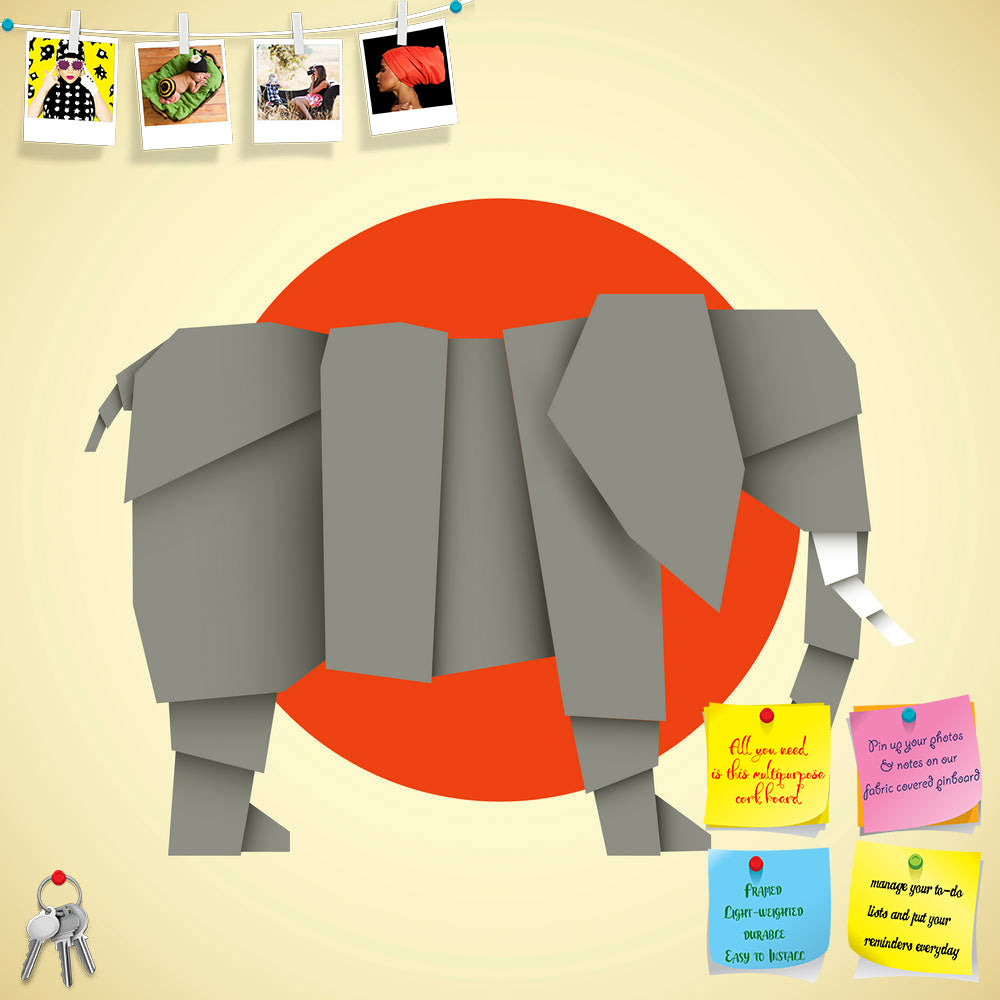 ArtzFolio Origami Elephant Printed Bulletin Board Notice Pin Board Soft Board | Frameless-Bulletin Boards Frameless-AZ5007001BLB_FL_RF_R-0-Image Code 5007001 Vishnu Image Folio Pvt Ltd, IC 5007001, ArtzFolio, Bulletin Boards Frameless, Animals, Kids, Digital Art, origami, elephant, printed, bulletin, board, notice, pin, soft, frameless, pin up board, push pin board, extra large cork board, big pin board, notice board, small bulletin board, cork board, wall notice board, giant cork board, bulletin board, off