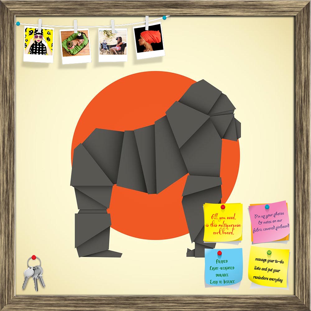 ArtzFolio Origami Gorilla Printed Bulletin Board Notice Pin Board Soft Board | Framed-Bulletin Boards Framed-AZ5007003BLB_FR_RF_R-0-Image Code 5007003 Vishnu Image Folio Pvt Ltd, IC 5007003, ArtzFolio, Bulletin Boards Framed, Animals, Kids, Digital Art, origami, gorilla, printed, bulletin, board, notice, pin, soft, framed, pin up board, push pin board, extra large cork board, big pin board, notice board, small bulletin board, cork board, wall notice board, giant cork board, bulletin board, office notice boa