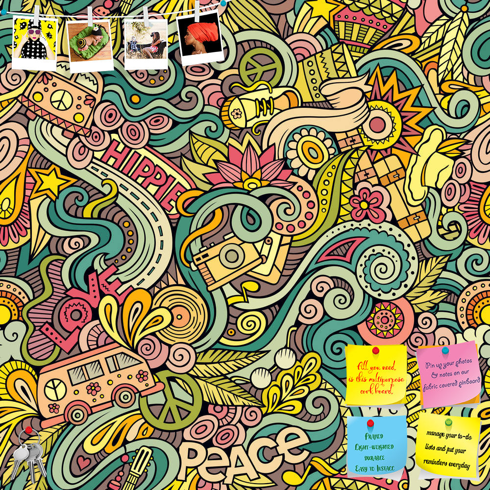 ArtzFolio Hippie Style Cartoon Doodles D2 Printed Bulletin Board Notice Pin Board Soft Board | Frameless-Bulletin Boards Frameless-AZ5007012BLB_FL_RF_R-0-Image Code 5007012 Vishnu Image Folio Pvt Ltd, IC 5007012, ArtzFolio, Bulletin Boards Frameless, Abstract, Digital Art, hippie, style, cartoon, doodles, d2, printed, bulletin, board, notice, pin, soft, frameless, hand-drawn, subject, theme, seamless, pattern., colorful, vector, background, pin up board, push pin board, extra large cork board, big pin board