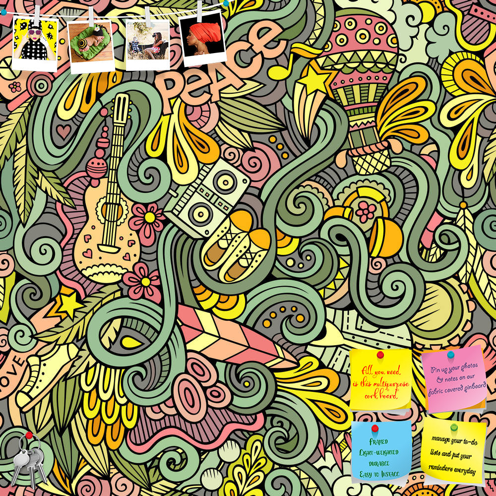 ArtzFolio Hippie Style Cartoon Doodles D3 Printed Bulletin Board Notice Pin Board Soft Board | Frameless-Bulletin Boards Frameless-AZ5007013BLB_FL_RF_R-0-Image Code 5007013 Vishnu Image Folio Pvt Ltd, IC 5007013, ArtzFolio, Bulletin Boards Frameless, Abstract, Digital Art, hippie, style, cartoon, doodles, d3, printed, bulletin, board, notice, pin, soft, frameless, hand-drawn, subject, theme, seamless, pattern., colorful, vector, background, pin up board, push pin board, extra large cork board, big pin board