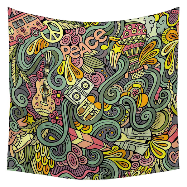 ArtzFolio Hippie Style Cartoon Doodles D3 Fabric Tapestry Wall Hanging-Tapestries-AZ5007013TAP_RF_R-0-Image Code 5007013 Vishnu Image Folio Pvt Ltd, IC 5007013, ArtzFolio, Tapestries, Abstract, Digital Art, hippie, style, cartoon, doodles, d3, canvas, fabric, painting, tapestry, wall, art, hanging, hand-drawn, subject, theme, seamless, pattern., colorful, vector, background, room tapestry, hanging tapestry, huge tapestry, amazonbasics, tapestry cloth, fabric wall hanging, unique tapestries, wall tapestry, s