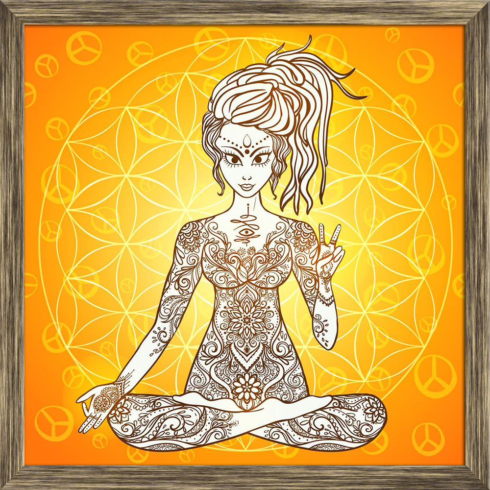 ArtzFolio Girl Meditates In The Lotus Position D1 Canvas Painting Synthetic Frame-Paintings Synthetic Framing-AZ5007017ART_FR_RF_R-0-Image Code 5007017 Vishnu Image Folio Pvt Ltd, IC 5007017, ArtzFolio, Paintings Synthetic Framing, Religious, Traditional, Digital Art, girl, meditates, in, the, lotus, position, d1, canvas, painting, synthetic, frame, framed, print, wall, for, living, room, with, poster, pitaara, box, large, size, drawing, art, split, big, office, reception, photography, of, kids, panel, desi