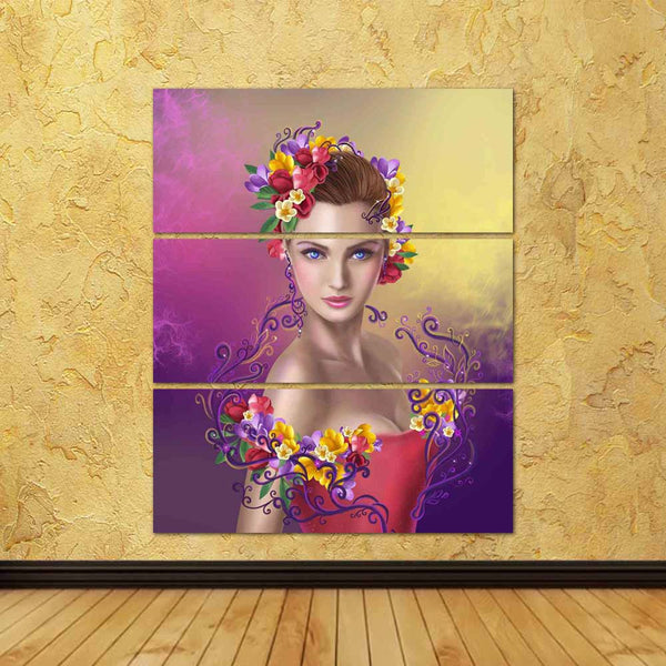 ArtzFolio Fantasy Fairy Woman With Hairstyle Color Flowers Split Art Painting Panel on Sunboard-Split Art Panels-AZ5007026SPL_FR_RF_R-0-Image Code 5007026 Vishnu Image Folio Pvt Ltd, IC 5007026, ArtzFolio, Split Art Panels, Fantasy, Floral, Portraits, Digital Art, fairy, woman, with, hairstyle, color, flowers, split, art, painting, panel, on, sunboard, framed, canvas, print, wall, for, living, room, frame, poster, pitaara, box, large, size, drawing, big, office, reception, photography, of, kids, designer, d