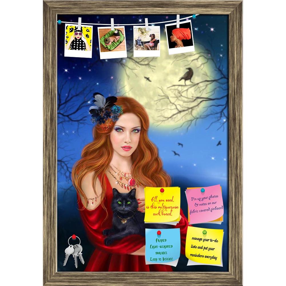 ArtzFolio Night Landscape with Sorcerer, Moon, & Black Cat Printed Bulletin Board Notice Pin Board Soft Board | Framed-Bulletin Boards Framed-AZ5007046BLB_FR_RF_R-0-Image Code 5007046 Vishnu Image Folio Pvt Ltd, IC 5007046, ArtzFolio, Bulletin Boards Framed, Fantasy, Portraits, Digital Art, night, landscape, with, sorcerer, moon, black, cat, printed, bulletin, board, notice, pin, soft, framed, cat., moon., pin up board, push pin board, extra large cork board, big pin board, notice board, small bulletin boar