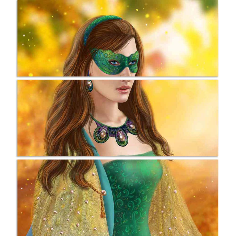ArtzFolio Fantasy Woman Snow Queen In Green Mask Split Art Painting Panel on Sunboard-Split Art Panels-AZ5007047SPL_FR_RF_R-0-Image Code 5007047 Vishnu Image Folio Pvt Ltd, IC 5007047, ArtzFolio, Split Art Panels, Fantasy, Portraits, Digital Art, woman, snow, queen, in, green, mask, split, art, painting, panel, on, sunboard, framed, canvas, print, wall, for, living, room, with, frame, poster, pitaara, box, large, size, drawing, big, office, reception, photography, of, kids, designer, decorative, amazonbasic