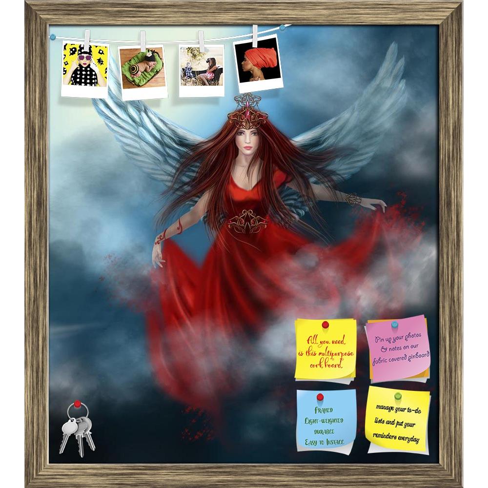 ArtzFolio Fantasy Woman Queen with Wings in Clouds Printed Bulletin Board Notice Pin Board Soft Board | Framed-Bulletin Boards Framed-AZ5007049BLB_FR_RF_R-0-Image Code 5007049 Vishnu Image Folio Pvt Ltd, IC 5007049, ArtzFolio, Bulletin Boards Framed, Fantasy, Figurative, Digital Art, woman, queen, with, wings, in, clouds, printed, bulletin, board, notice, pin, soft, framed, red, dress, sky., illustration., pin up board, push pin board, extra large cork board, big pin board, notice board, small bulletin boar