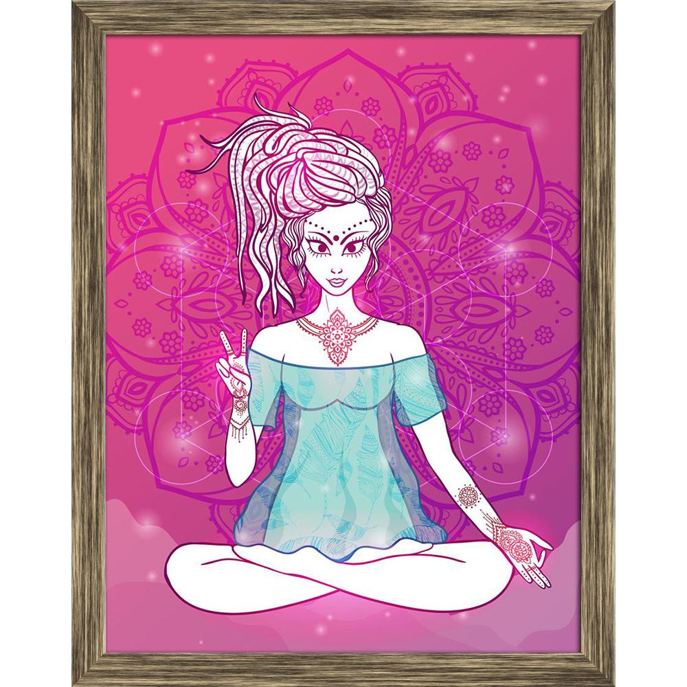 ArtzFolio Girl Meditates in the Lotus Position D2 Canvas Painting Synthetic Frame-Paintings Synthetic Framing-AZ5007064ART_FR_RF_R-0-Image Code 5007064 Vishnu Image Folio Pvt Ltd, IC 5007064, ArtzFolio, Paintings Synthetic Framing, Religious, Traditional, Digital Art, girl, meditates, in, the, lotus, position, d2, canvas, painting, synthetic, frame, framed, print, wall, for, living, room, with, poster, pitaara, box, large, size, drawing, art, split, big, office, reception, photography, of, kids, panel, desi