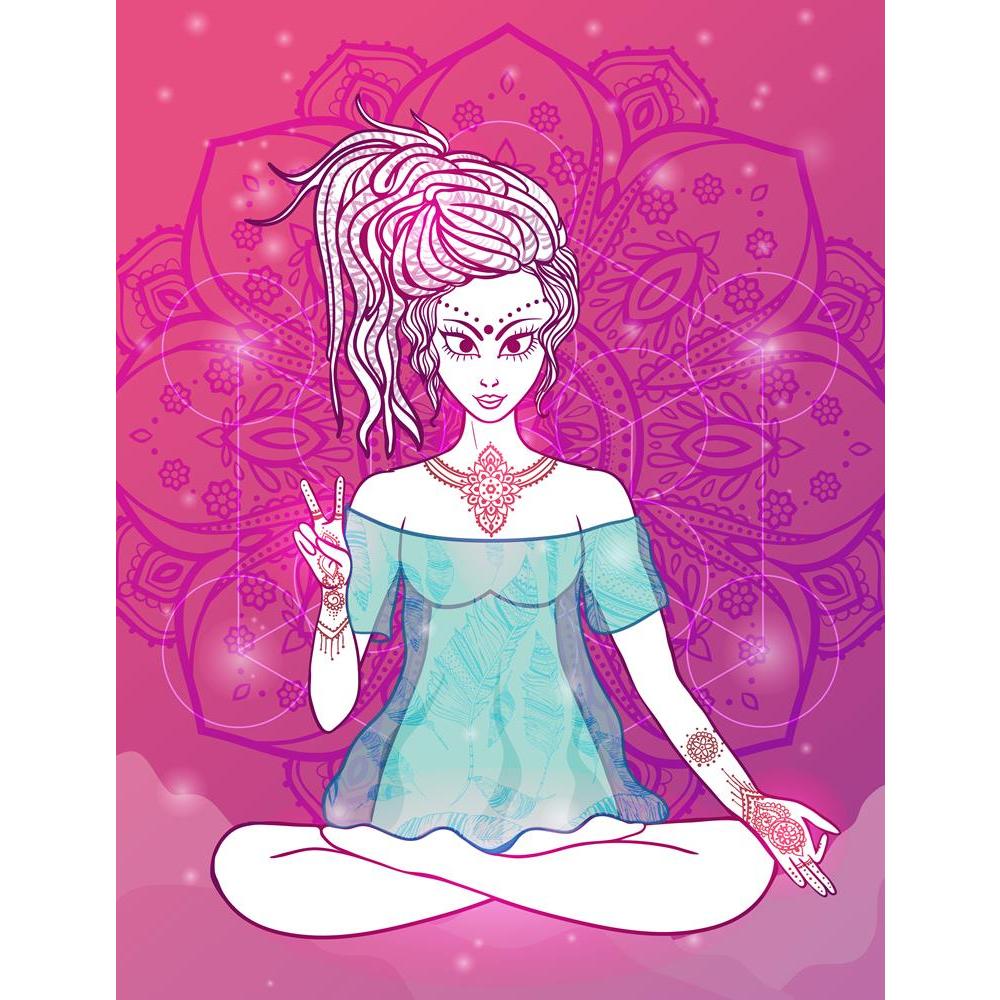 ArtzFolio Girl Meditates in the Lotus Position D2 Unframed Premium Canvas Painting-Paintings Unframed Premium-AZ5007064ART_UN_RF_R-0-Image Code 5007064 Vishnu Image Folio Pvt Ltd, IC 5007064, ArtzFolio, Paintings Unframed Premium, Religious, Traditional, Digital Art, girl, meditates, in, the, lotus, position, d2, unframed, premium, canvas, painting, large, size, print, wall, for, living, room, without, frame, decorative, poster, art, pitaara, box, drawing, photography, amazonbasics, big, kids, designer, off
