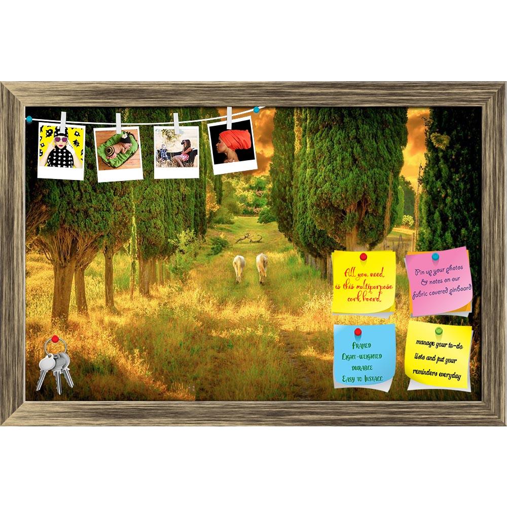 ArtzFolio Wild Horses Amongst High Tuscan Cypress Trees Printed Bulletin Board Notice Pin Board Soft Board | Framed-Bulletin Boards Framed-AZ5007079BLB_FR_RF_R-0-Image Code 5007079 Vishnu Image Folio Pvt Ltd, IC 5007079, ArtzFolio, Bulletin Boards Framed, Animals, Landscapes, Photography, wild, horses, amongst, high, tuscan, cypress, trees, printed, bulletin, board, notice, pin, soft, framed, tuscany, italy, landscape, sunset, italian, sunrise, countryside, pin up board, push pin board, extra large cork boa