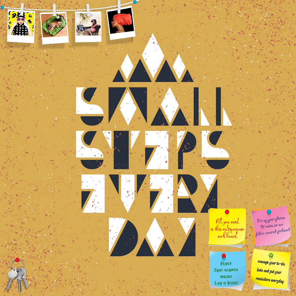 ArtzFolio Small Steps Every Day Motivational Quote Printed Bulletin Board Notice Pin Board Soft Board | Frameless-Bulletin Boards Frameless-AZ5007080BLB_FL_RF_R-0-Image Code 5007080 Vishnu Image Folio Pvt Ltd, IC 5007080, ArtzFolio, Bulletin Boards Frameless, Motivational, Quotes, Digital Art, small, steps, every, day, quote, printed, bulletin, board, notice, pin, soft, frameless, health, step, sport, workout, mountain, hipster, human, inspirational, vector, fit, fitness, typography, illustration, up, stair