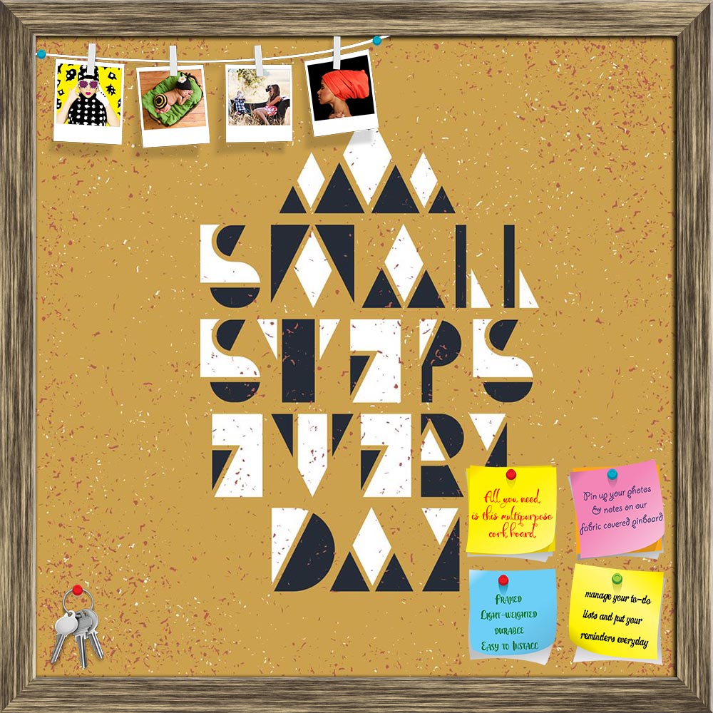 ArtzFolio Small Steps Every Day Motivational Quote Printed Bulletin Board Notice Pin Board Soft Board | Framed-Bulletin Boards Framed-AZ5007080BLB_FR_RF_R-0-Image Code 5007080 Vishnu Image Folio Pvt Ltd, IC 5007080, ArtzFolio, Bulletin Boards Framed, Motivational, Quotes, Digital Art, small, steps, every, day, quote, printed, bulletin, board, notice, pin, soft, framed, health, step, sport, workout, mountain, hipster, human, inspirational, vector, fit, fitness, typography, illustration, up, stair, frame, tex