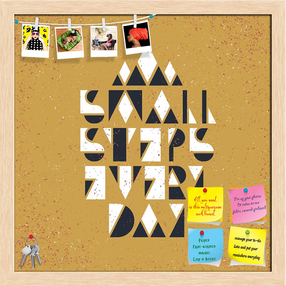 ArtzFolio Small Steps Every Day Motivational Quote Printed Bulletin Board Notice Pin Board Soft Board | Framed-Bulletin Boards Framed-AZ5007080BLB_FR_RF_R-0-Image Code 5007080 Vishnu Image Folio Pvt Ltd, IC 5007080, ArtzFolio, Bulletin Boards Framed, Motivational, Quotes, Digital Art, small, steps, every, day, quote, printed, bulletin, board, notice, pin, soft, framed, health, step, sport, workout, mountain, hipster, human, inspirational, vector, fit, fitness, typography, illustration, up, stair, frame, tex