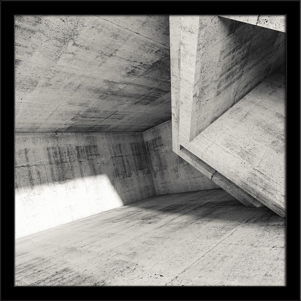 Abstract Chaotic Cubic Structures Painting Poster Frame - Regular Art Framed - ArtzFolio.com