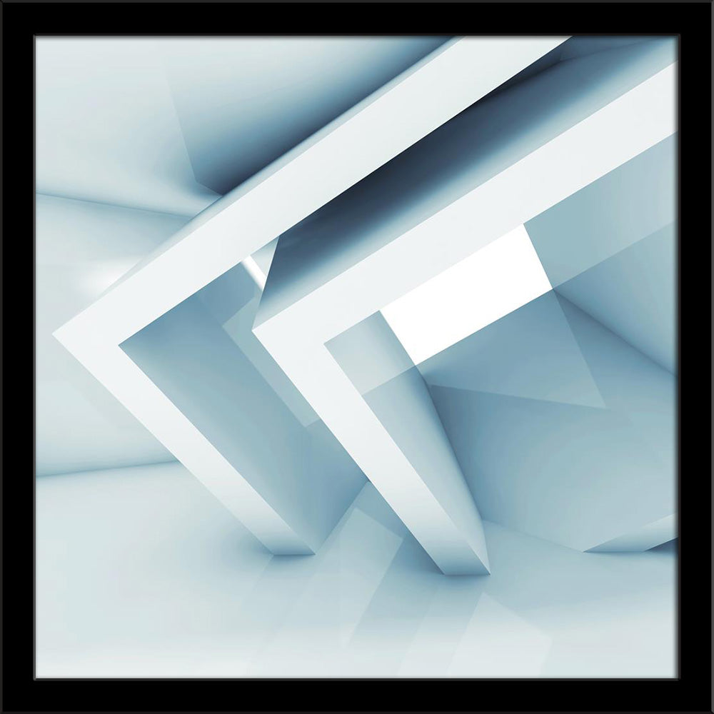 Abstract Chaotic Cubic Structures Painting Poster Frame - Regular Art Framed - ArtzFolio.com