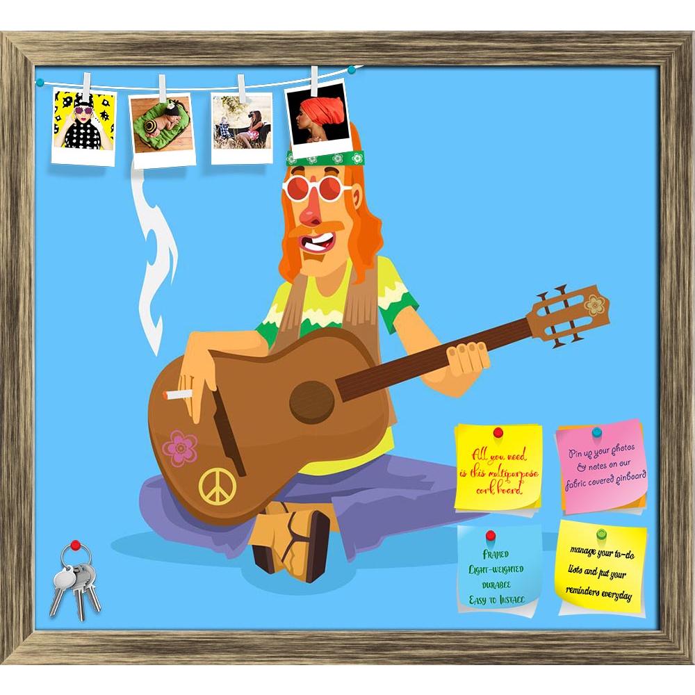 ArtzFolio Hippie Man Plays Guitar Printed Bulletin Board Notice Pin Board Soft Board | Framed-Bulletin Boards Framed-AZ5007121BLB_FR_RF_R-0-Image Code 5007121 Vishnu Image Folio Pvt Ltd, IC 5007121, ArtzFolio, Bulletin Boards Framed, Kids, Music & Dance, Digital Art, hippie, man, plays, guitar, printed, bulletin, board, notice, pin, soft, framed, guitar., vector, flat, cartoon, illustration, pin up board, push pin board, extra large cork board, big pin board, notice board, small bulletin board, cork board, 