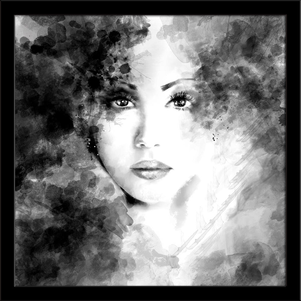 Abstract Fashion Woman Face Painting Poster Frame - Regular Art Framed - ArtzFolio.com