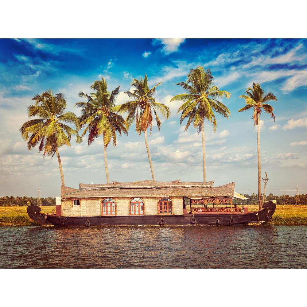 ArtzFolio Houseboat On Kerala Backwaters, India D1 Unframed Premium Canvas Painting-Paintings Unframed Premium-AZ5007129ART_UN_RF_R-0-Image Code 5007129 Vishnu Image Folio Pvt Ltd, IC 5007129, ArtzFolio, Paintings Unframed Premium, Landscapes, Places, Photography, houseboat, on, kerala, backwaters, india, d1, unframed, premium, canvas, painting, large, size, print, wall, for, living, room, without, frame, decorative, poster, art, pitaara, box, drawing, amazonbasics, big, kids, designer, office, reception, r
