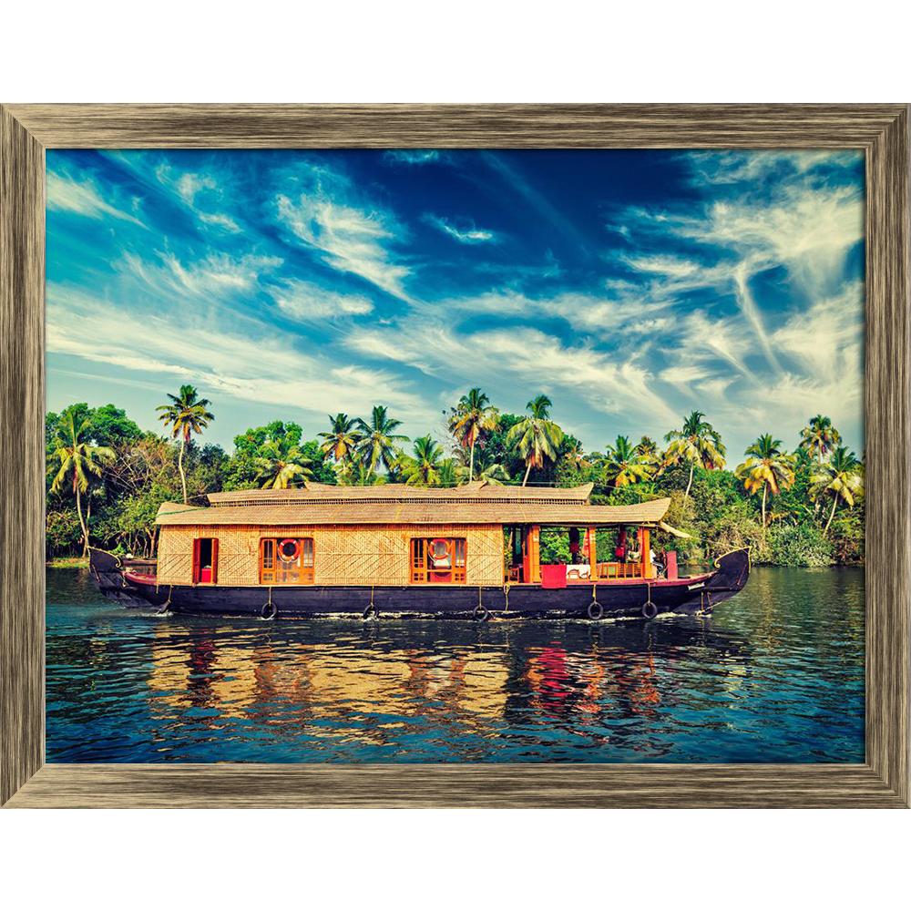 ArtzFolio Houseboat On Kerala Backwaters, India D2 Canvas Painting Synthetic Frame-Paintings Synthetic Framing-AZ5007131ART_FR_RF_R-0-Image Code 5007131 Vishnu Image Folio Pvt Ltd, IC 5007131, ArtzFolio, Paintings Synthetic Framing, Landscapes, Places, Photography, houseboat, on, kerala, backwaters, india, d2, canvas, painting, synthetic, frame, framed, print, wall, for, living, room, with, poster, pitaara, box, large, size, drawing, art, split, big, office, reception, of, kids, panel, designer, decorative,