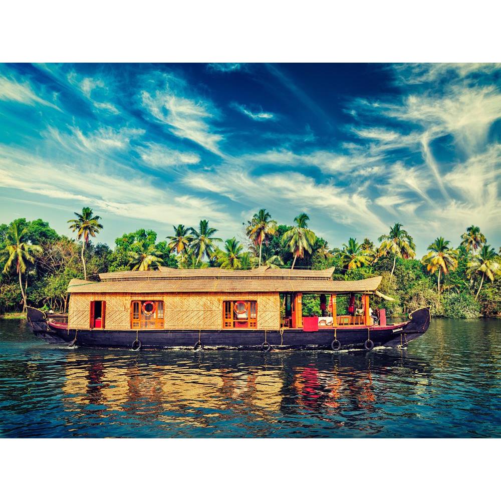 ArtzFolio Houseboat On Kerala Backwaters, India D2 Unframed Premium Canvas Painting-Paintings Unframed Premium-AZ5007131ART_UN_RF_R-0-Image Code 5007131 Vishnu Image Folio Pvt Ltd, IC 5007131, ArtzFolio, Paintings Unframed Premium, Landscapes, Places, Photography, houseboat, on, kerala, backwaters, india, d2, unframed, premium, canvas, painting, large, size, print, wall, for, living, room, without, frame, decorative, poster, art, pitaara, box, drawing, amazonbasics, big, kids, designer, office, reception, r
