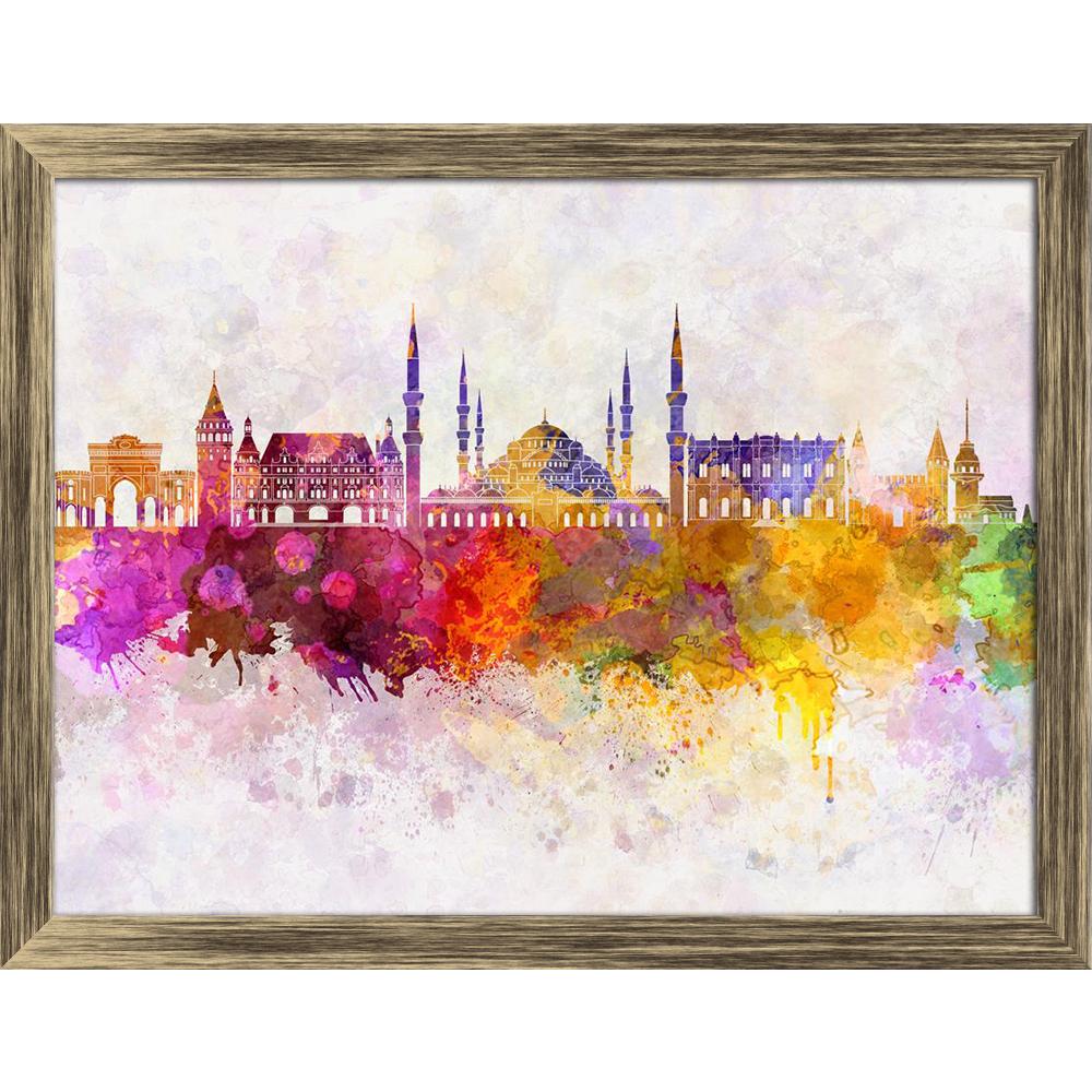 ArtzFolio Istanbul, Turkey, Skyline in Watercolor Canvas Painting Synthetic Frame-Paintings Synthetic Framing-AZ5007137ART_FR_RF_R-0-Image Code 5007137 Vishnu Image Folio Pvt Ltd, IC 5007137, ArtzFolio, Paintings Synthetic Framing, Places, Fine Art Reprint, istanbul, turkey, skyline, in, watercolor, canvas, painting, synthetic, frame, framed, print, wall, for, living, room, with, poster, pitaara, box, large, size, drawing, art, split, big, office, reception, photography, of, kids, panel, designer, decorativ