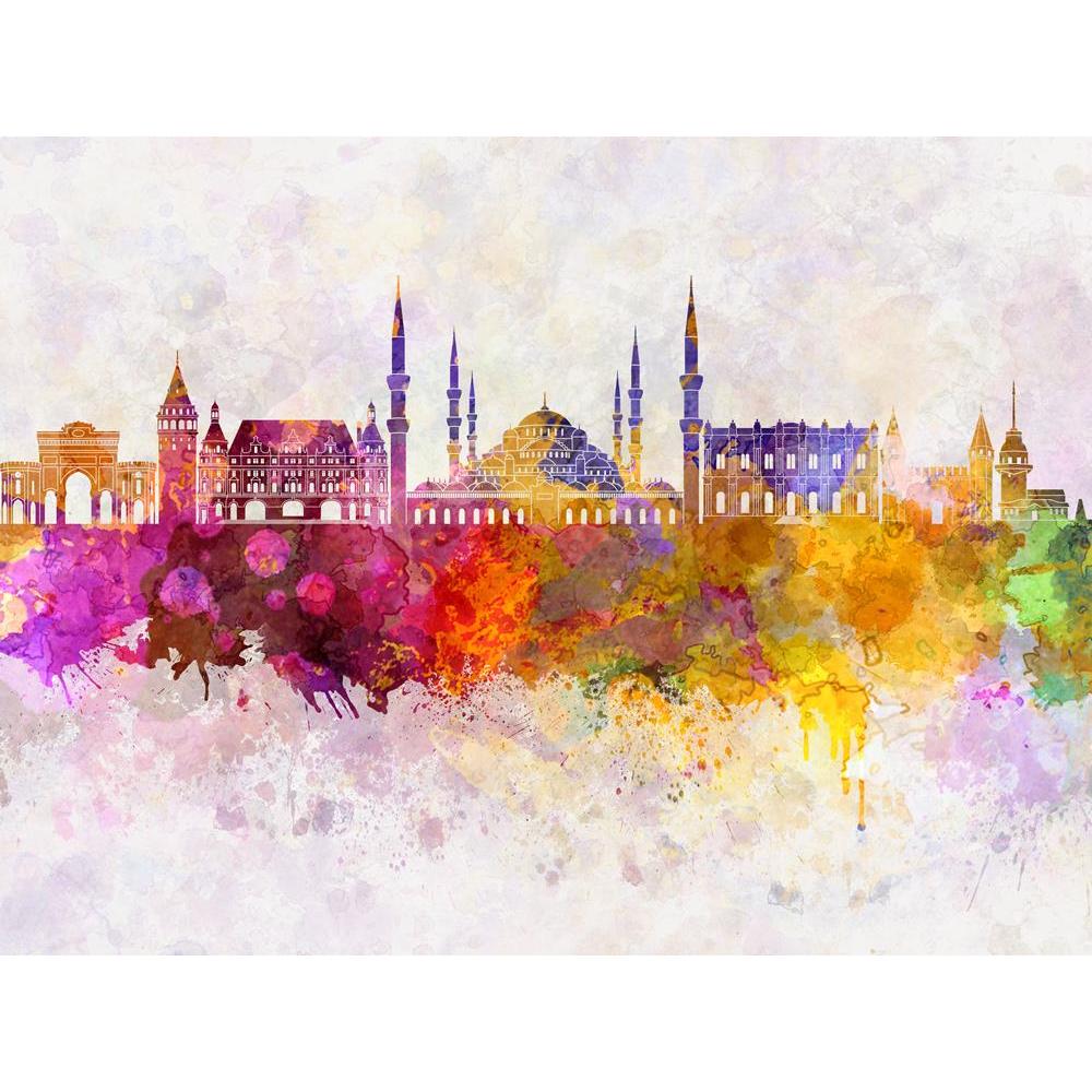 ArtzFolio Istanbul, Turkey, Skyline in Watercolor Canvas Painting-Paintings MDF Framing-AZ5007137ART_UN_RF_R-0-Image Code 5007137 Vishnu Image Folio Pvt Ltd, IC 5007137, ArtzFolio, Paintings MDF Framing, Places, Fine Art Reprint, istanbul, turkey, skyline, in, watercolor, canvas, painting, framed, print, wall, for, living, room, with, frame, poster, pitaara, box, large, size, drawing, art, split, big, office, reception, photography, of, kids, panel, designer, decorative, amazonbasics, reprint, small, bedroo