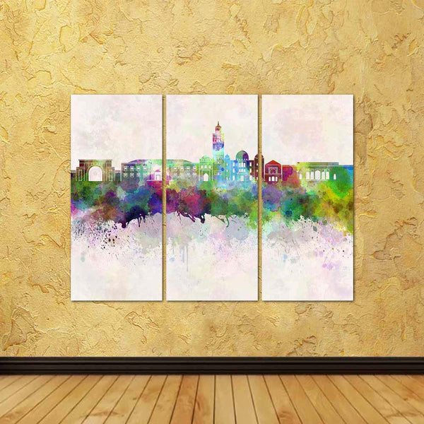 ArtzFolio Marrakesh, western Morocco, Skyline in Watercolor Split Art Painting Panel on Sunboard-Split Art Panels-AZ5007138SPL_FR_RF_R-0-Image Code 5007138 Vishnu Image Folio Pvt Ltd, IC 5007138, ArtzFolio, Split Art Panels, Places, Fine Art Reprint, marrakesh, western, morocco, skyline, in, watercolor, split, art, painting, panel, on, sunboard, framed, canvas, print, wall, for, living, room, with, frame, poster, pitaara, box, large, size, drawing, big, office, reception, photography, of, kids, designer, de