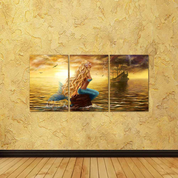 ArtzFolio Princess Sea Mermaid with Ghost Ship Split Art Painting Panel on Sunboard-Split Art Panels-AZ5007139SPL_FR_RF_R-0-Image Code 5007139 Vishnu Image Folio Pvt Ltd, IC 5007139, ArtzFolio, Split Art Panels, Fantasy, Landscapes, Digital Art, princess, sea, mermaid, with, ghost, ship, split, art, painting, panel, on, sunboard, framed, canvas, print, wall, for, living, room, frame, poster, pitaara, box, large, size, drawing, big, office, reception, photography, of, kids, designer, decorative, amazonbasics