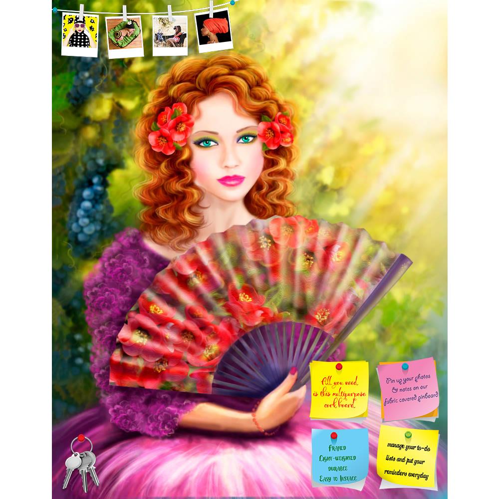 ArtzFolio Girl With A Fan Against A Grape Garden Printed Bulletin Board Notice Pin Board Soft Board | Frameless-Bulletin Boards Frameless-AZ5007140BLB_FL_RF_R-0-Image Code 5007140 Vishnu Image Folio Pvt Ltd, IC 5007140, ArtzFolio, Bulletin Boards Frameless, Fantasy, Portraits, Digital Art, girl, with, a, fan, against, grape, garden, printed, bulletin, board, notice, pin, soft, frameless, beautiful, garden., label, wine, pin up board, push pin board, extra large cork board, big pin board, notice board, small