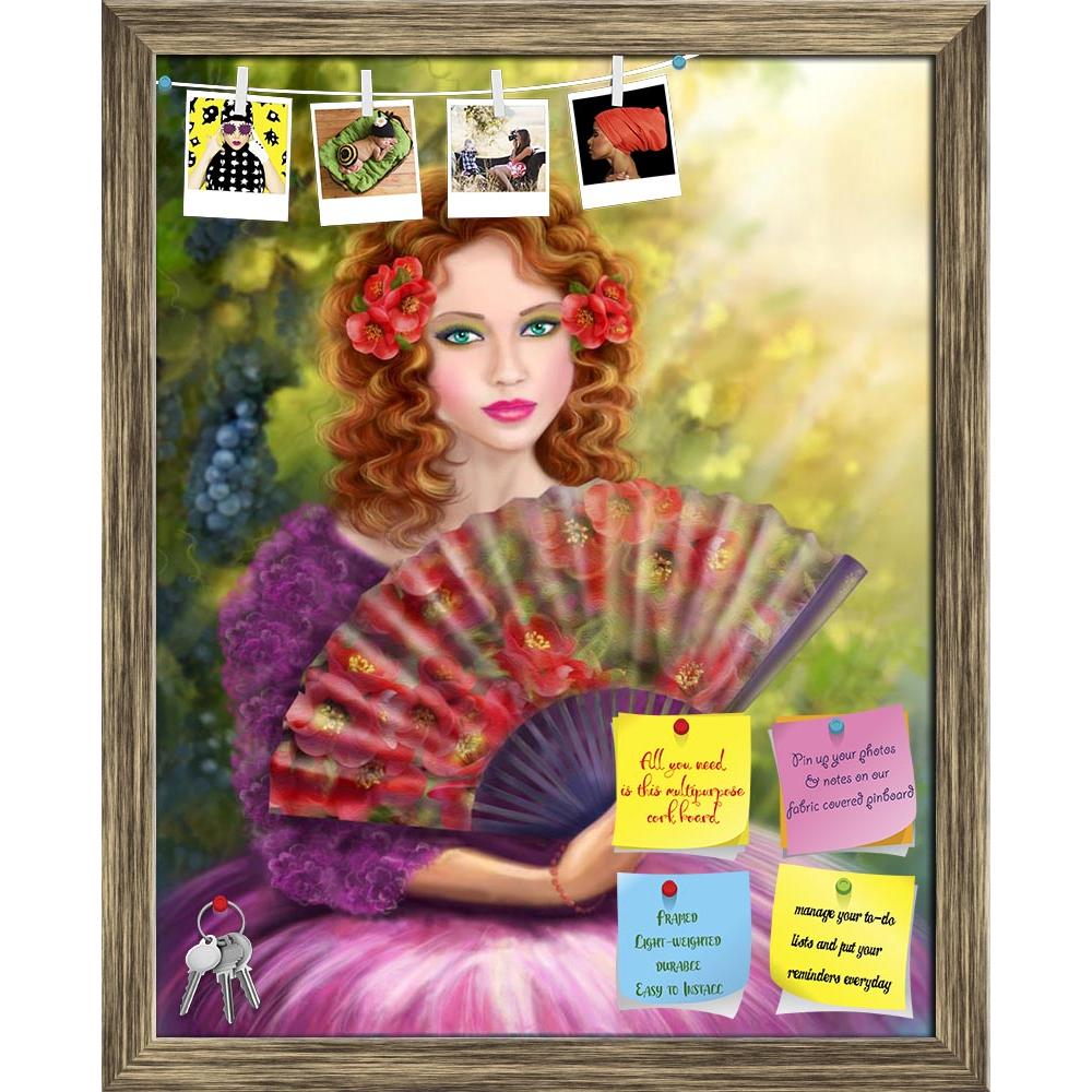 ArtzFolio Girl With A Fan Against A Grape Garden Printed Bulletin Board Notice Pin Board Soft Board | Framed-Bulletin Boards Framed-AZ5007140BLB_FR_RF_R-0-Image Code 5007140 Vishnu Image Folio Pvt Ltd, IC 5007140, ArtzFolio, Bulletin Boards Framed, Fantasy, Portraits, Digital Art, girl, with, a, fan, against, grape, garden, printed, bulletin, board, notice, pin, soft, framed, beautiful, garden., label, wine, pin up board, push pin board, extra large cork board, big pin board, notice board, small bulletin bo