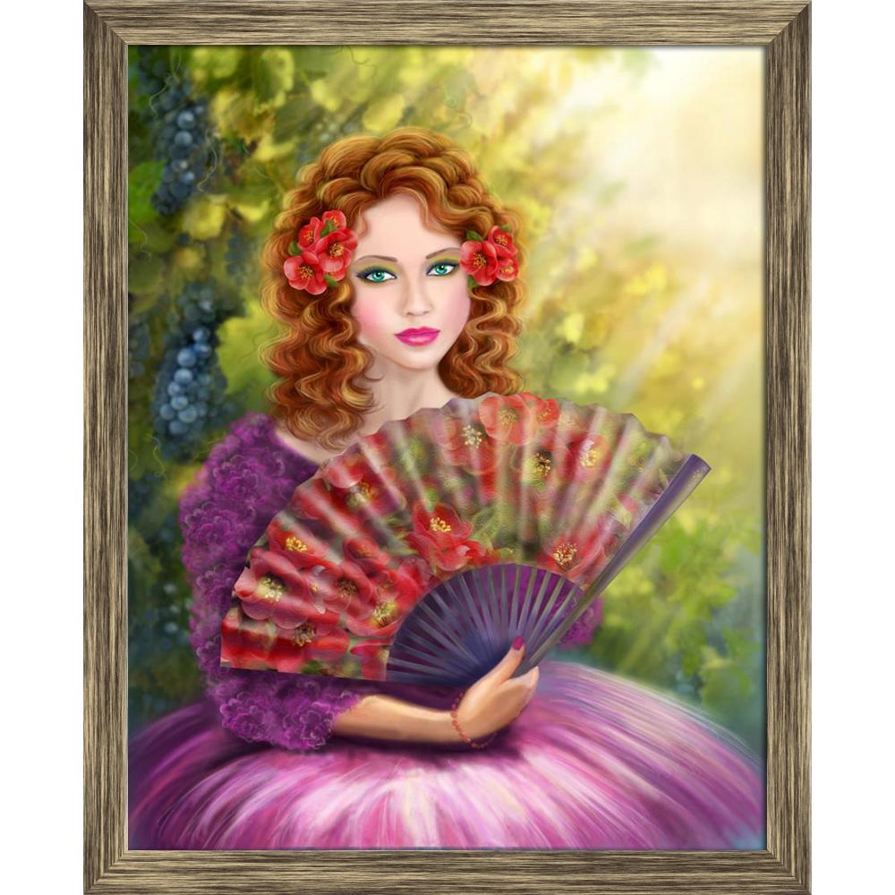 ArtzFolio Girl With A Fan Against A Grape Garden Canvas Painting Synthetic Frame-Paintings Synthetic Framing-AZ5007140ART_FR_RF_R-0-Image Code 5007140 Vishnu Image Folio Pvt Ltd, IC 5007140, ArtzFolio, Paintings Synthetic Framing, Fantasy, Portraits, Digital Art, girl, with, a, fan, against, grape, garden, canvas, painting, synthetic, frame, framed, print, wall, for, living, room, poster, pitaara, box, large, size, drawing, art, split, big, office, reception, photography, of, kids, panel, designer, decorati