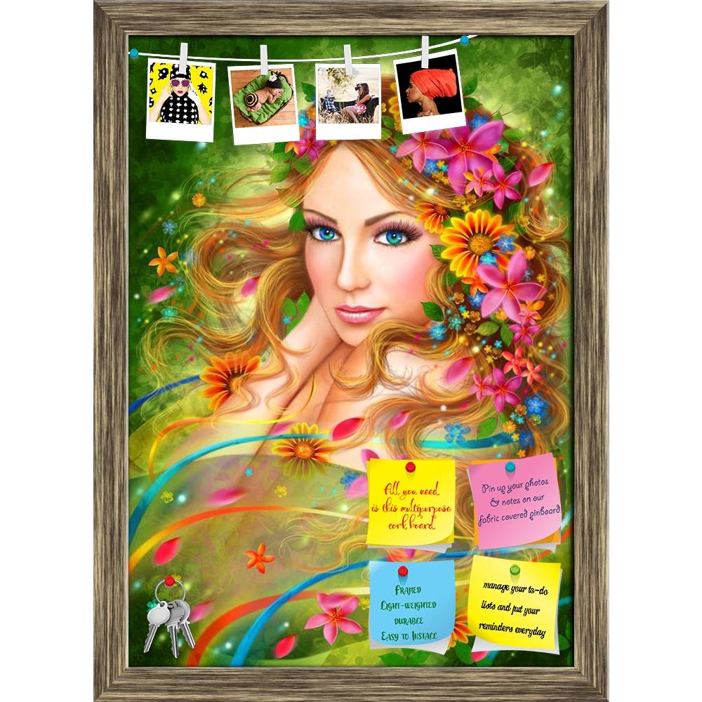 ArtzFolio Fantasy Spring Fairy Woman with Summer Flowers Printed Bulletin Board Notice Pin Board Soft Board | Framed-Bulletin Boards Framed-AZ5007142BLB_FR_RF_R-0-Image Code 5007142 Vishnu Image Folio Pvt Ltd, IC 5007142, ArtzFolio, Bulletin Boards Framed, Fantasy, Floral, Portraits, Digital Art, spring, fairy, woman, with, summer, flowers, printed, bulletin, board, notice, pin, soft, framed, beautiful, flowers., nature., fashion, portrait, pin up board, push pin board, extra large cork board, big pin board