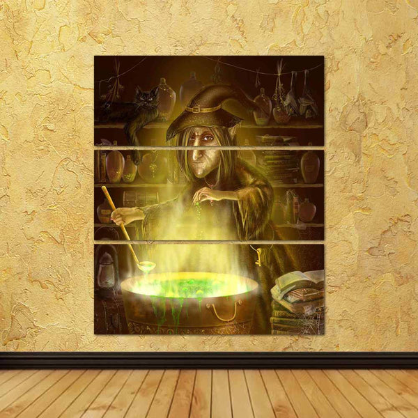 ArtzFolio Magician Old Witch Cooks A Potion Split Art Painting Panel on Sunboard-Split Art Panels-AZ5007145SPL_FR_RF_R-0-Image Code 5007145 Vishnu Image Folio Pvt Ltd, IC 5007145, ArtzFolio, Split Art Panels, Fantasy, Digital Art, magician, old, witch, cooks, a, potion, split, art, painting, panel, on, sunboard, framed, canvas, print, wall, for, living, room, with, frame, poster, pitaara, box, large, size, drawing, big, office, reception, photography, of, kids, designer, decorative, amazonbasics, reprint, s