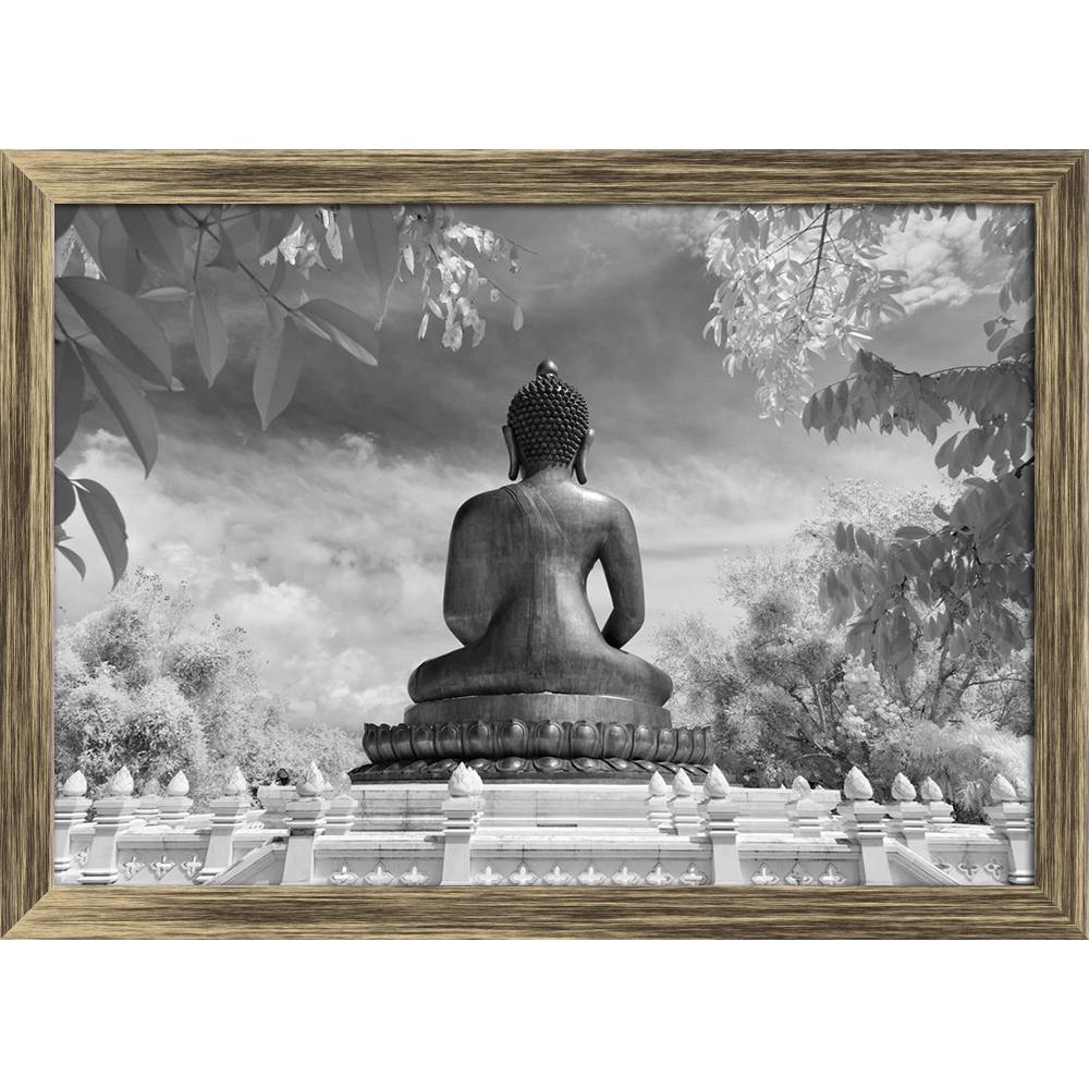 ArtzFolio Black White Back View of Lord Buddha, Thailand Canvas Painting Synthetic Frame-Paintings Synthetic Framing-AZ5007149ART_FR_RF_R-0-Image Code 5007149 Vishnu Image Folio Pvt Ltd, IC 5007149, ArtzFolio, Paintings Synthetic Framing, Places, Religious, Photography, black, white, back, view, of, lord, buddha, thailand, canvas, painting, synthetic, frame, framed, print, wall, for, living, room, with, poster, pitaara, box, large, size, drawing, art, split, big, office, reception, kids, panel, designer, de