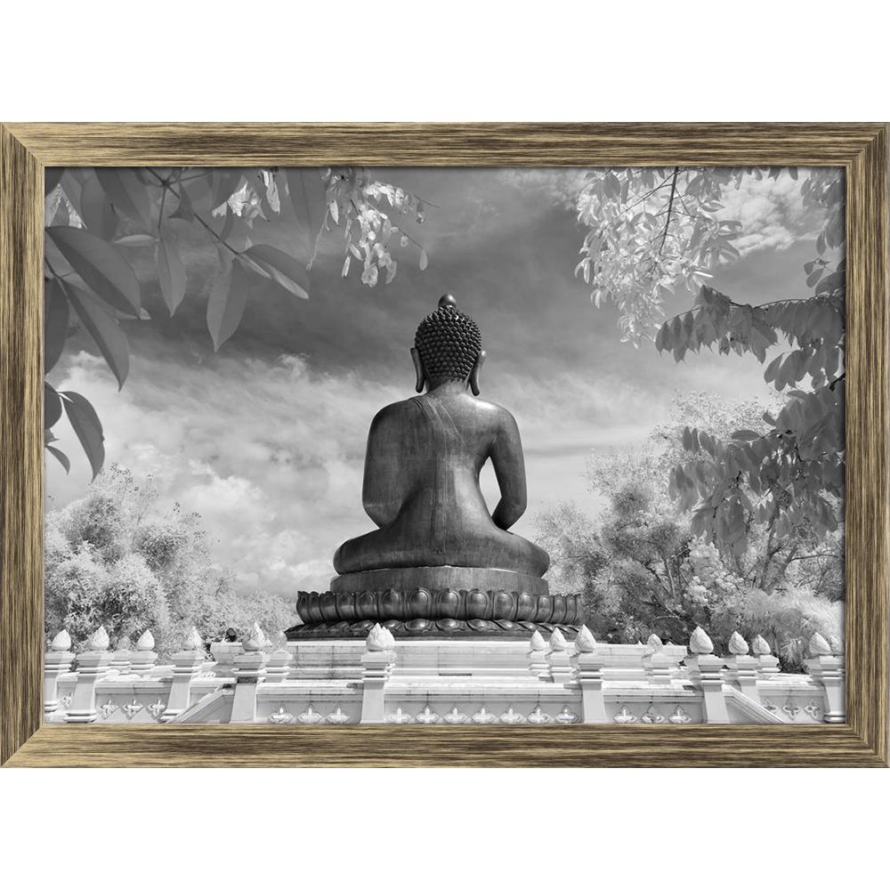 ArtzFolio Black White Back View of Lord Buddha, Thailand Canvas Painting-Paintings Wooden Framing-AZ5007149ART_FR_RF_R-0-Image Code 5007149 Vishnu Image Folio Pvt Ltd, IC 5007149, ArtzFolio, Paintings Wooden Framing, Places, Religious, Photography, black, white, back, view, of, lord, buddha, thailand, canvas, painting, framed, print, wall, for, living, room, with, frame, poster, pitaara, box, large, size, drawing, art, split, big, office, reception, kids, panel, designer, decorative, amazonbasics, reprint, 
