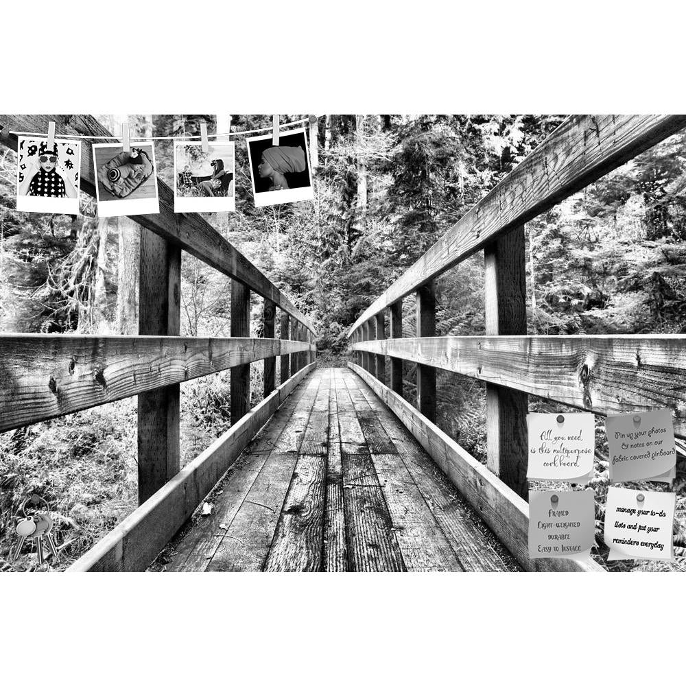 ArtzFolio Black & White Of Wooden Bridge Printed Bulletin Board Notice Pin Board Soft Board | Frameless-Bulletin Boards Frameless-AZ5007150BLB_FL_RF_R-0-Image Code 5007150 Vishnu Image Folio Pvt Ltd, IC 5007150, ArtzFolio, Bulletin Boards Frameless, Landscapes, Vintage, Photography, black, white, of, wooden, bridge, printed, bulletin, board, notice, pin, soft, frameless, architecture, texture, forest, woods, nature, hiking, walking, outdoors, recreation, olympic, national, washington, vacation, tourism, sce
