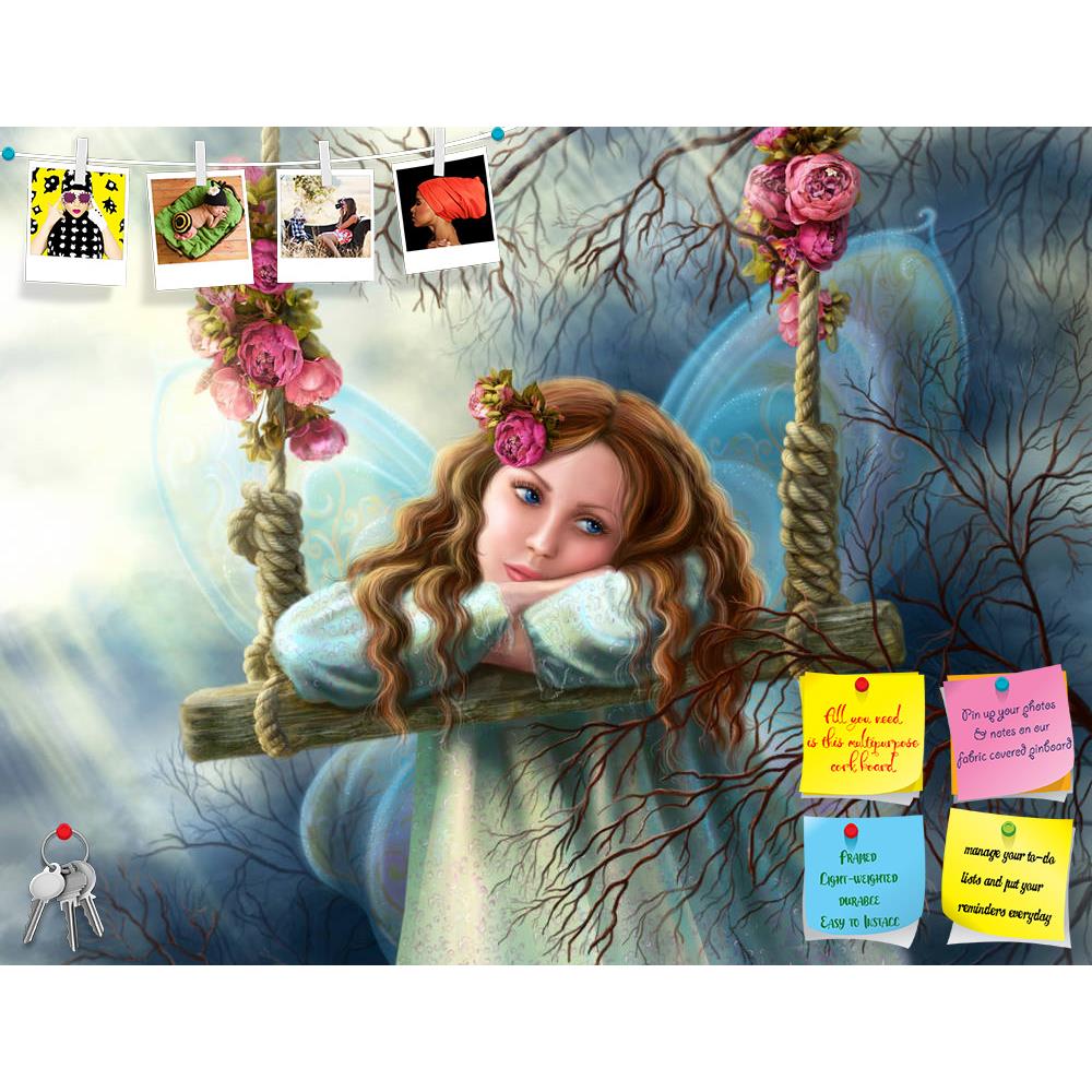 ArtzFolio Beautiful Young Fairy Butterfly On Swing Printed Bulletin Board Notice Pin Board Soft Board | Frameless-Bulletin Boards Frameless-AZ5007151BLB_FL_RF_R-0-Image Code 5007151 Vishnu Image Folio Pvt Ltd, IC 5007151, ArtzFolio, Bulletin Boards Frameless, Fantasy, Portraits, Digital Art, beautiful, young, fairy, butterfly, on, swing, printed, bulletin, board, notice, pin, soft, frameless, swing., illustration., pin up board, push pin board, extra large cork board, big pin board, notice board, small bull